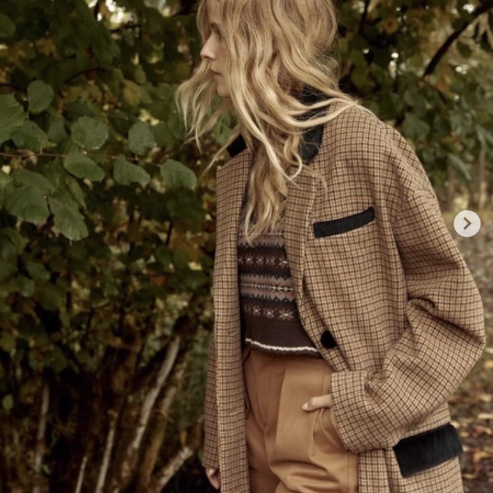 Doen Heirloom Brown Check Barton Coat XL